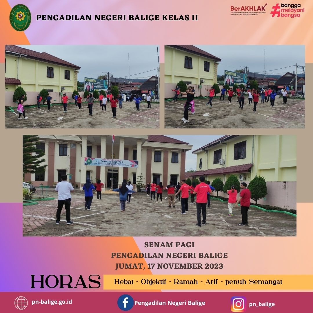 SENAM PAGI PENGADILAN NEGERI BALIGE JUMAT, 17 NOVEMBER 2023